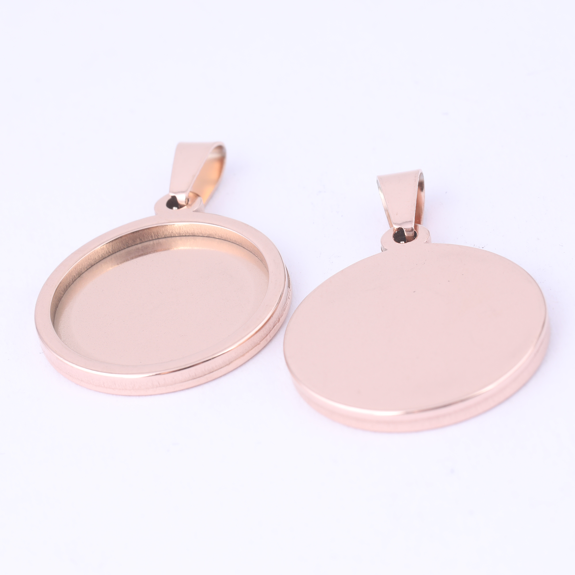 5pcs Stainless Steel 16mm 18mm - Bezels Set Pendant reseña y precio