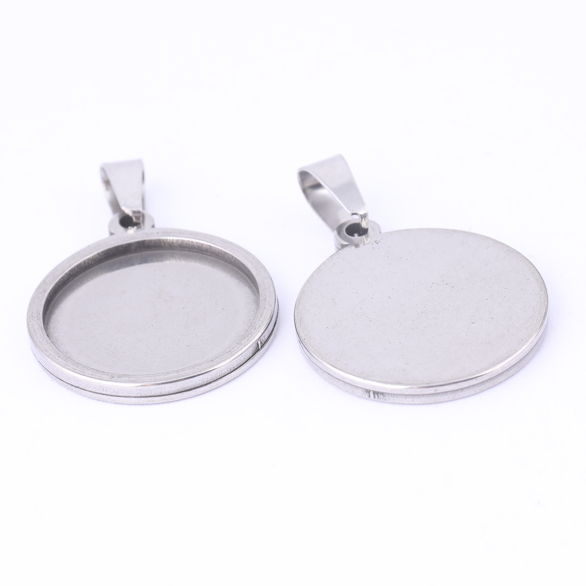 5pcs Stainless Steel 16mm 18mm - Bezels Set Pendant reseña y precio