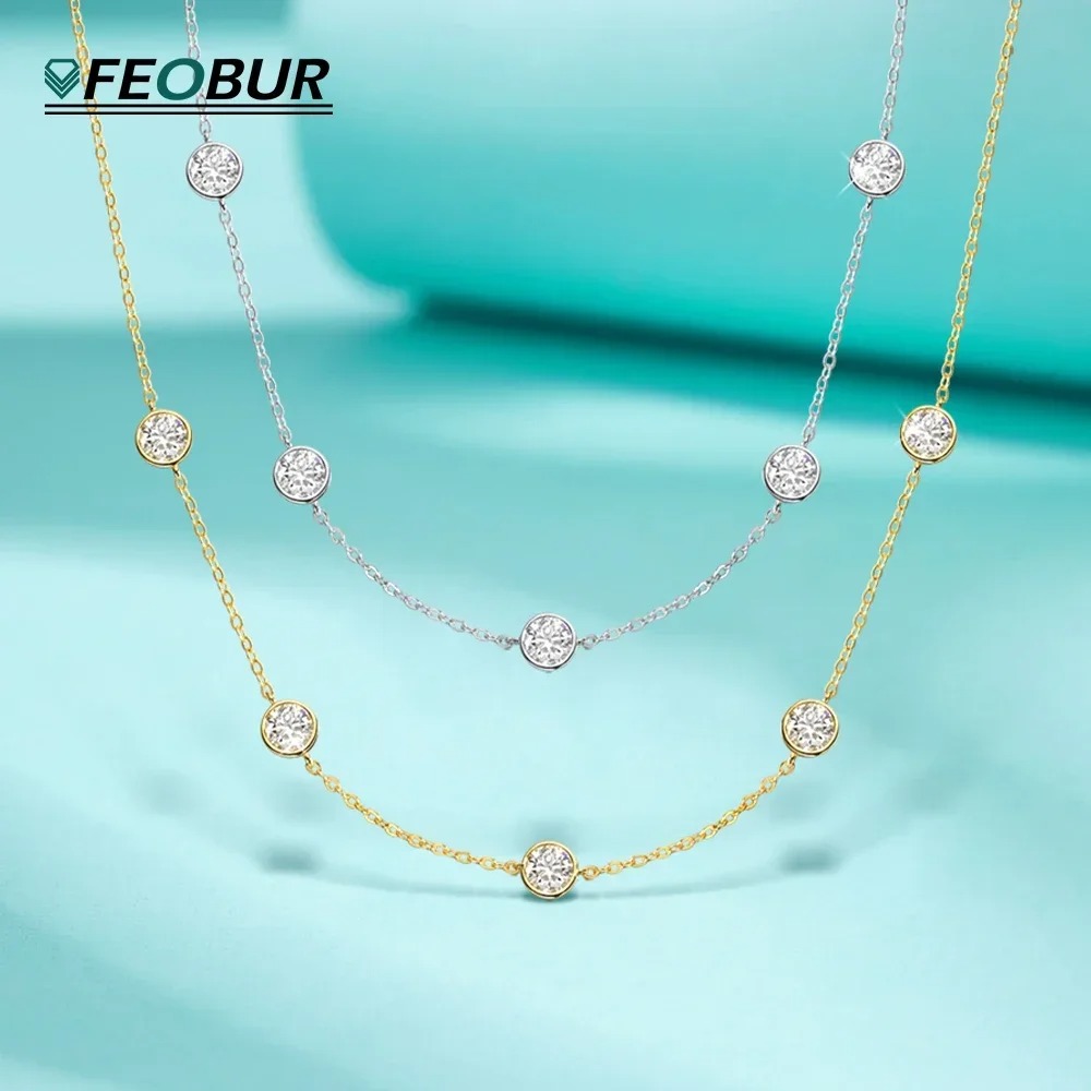 GRA Certified 5mm Moissanite N - Bezels Set Pendant reseña y precio