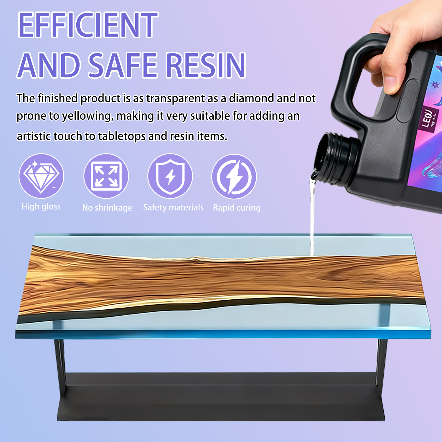 1000g UV Resin Crystal Clear H - Epoxy Uv Resin Kit reseña y precio